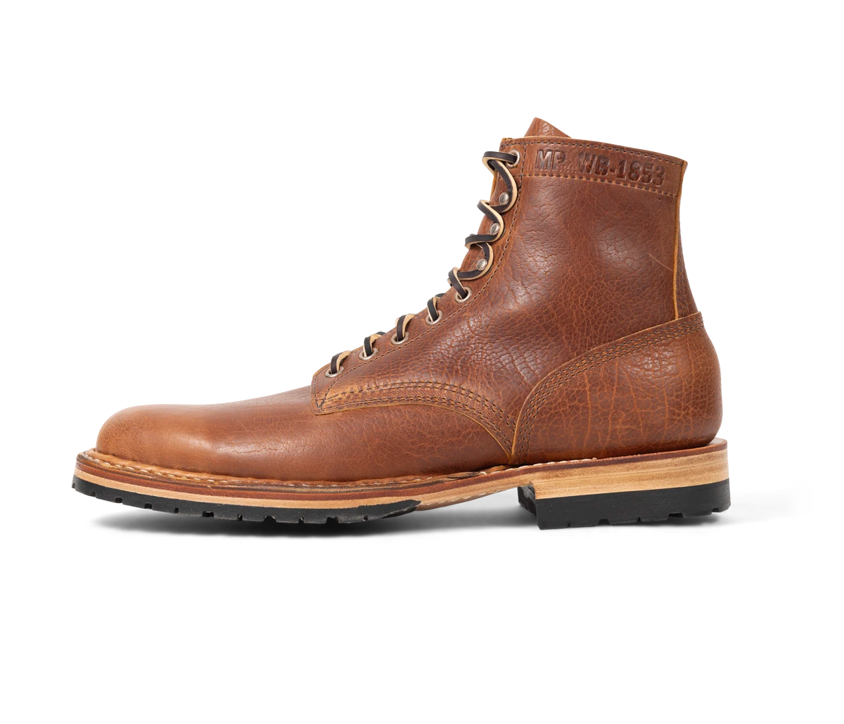 MP-Sherman Plain Toe (Half Lug) – Shrunken Calf – Whites Boots Shop